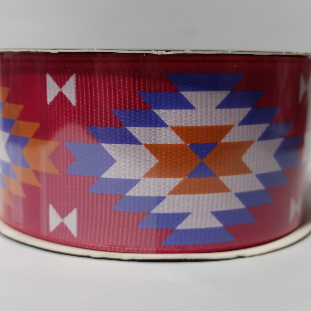 Ribbon 1.5" Pink White Purple Ribbed